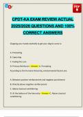 CPDT-KA EXAM REVIEW ACTUAL 2025&sol;2026 QUESTIONS AND 100&percnt; CORRECT ANSWERS