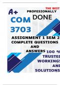 COM3703 Assignment 1 &lpar;COMPLETE ANSWERS&rpar; Semester 2 2025 - DUE August 2025