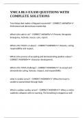 YMCA BLS EXAM QUESTIONS WITH COMPLETE SOLUTIONS 