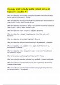 Biology unit 2 study guide Latest 2025-26 Update&excl;&excl; Graded A&plus;&period;pdf