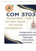 COM3703 Assignment 1 &lpar;COMPLETE ANSWERS&rpar; Semester 2 2025 - DUE August 2025