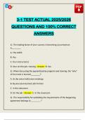 3-1 TEST ACTUAL 2025&sol;2026 QUESTIONS AND 100&percnt; CORRECT ANSWERS