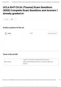 UCLA EMT CH&period;24 &lpar;Trauma&rpar; Exam Questions &lpar;2025&rpar; Complete Exam Questions and Answers &vert; already graded A&plus;