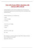TAC LOG Exam- BOLC Questions with  Answers 100&percnt; Solved 