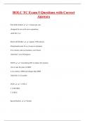 BOLC TC Exam 5 Questions with Correct  Answers 