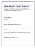 HESI A2 Physics COMPREHENSIVE QUESTIONS AND VERIFIED ANSWERS &lpar;DETAILED & ELABORATED&rpar; ACTUAL EXAM 2025 TEST 100&percnt; SOLVED 2025&excl;&excl;