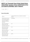JROTC Let 1 Semester Exam Study Guide EXAM &lpar;2025&sol;2026&rpar; Updated&colon; EXAM QUESTIONS WITH ACCURATE ANSWERS &vert; GET IT RIGHT&excl;&excl;