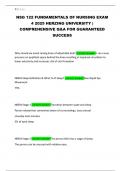 NSG 122 FUNDAMENTALS OF NURSING EXAM 4 2025 HERZING UNIVERSITY &vert; COMPREHENSIVE Q&A FOR GUARANTEED SUCCESS