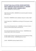NC BLET State Exam ACTUAL EXAM QUESTIONS WITH COMPLETE SOLUTION GUIDE &lpar;A&plus; GRADED 100&percnt; VERIFIED&rpar; LATEST VERSION 2025&excl;&excl;