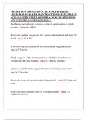 UPPER & LOWER GASTRO-INTESTINAL PROBLEMS&comma;  LIVER&comma; PANCREAS & BILIARY TRACT PROBLEMS - H&H IV  ACTUAL COMPLETE EXAM&vert;WITH ACCURATE QUESTIONS  AND VERIFIED ANSWERS&vert;GRADED A 