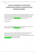NUR 235 Cardiology &ndash; Acute Care Nursing Final Review &vert; Comprehensive Exam Prep & Study Guide &lpar;Latest&rpar;