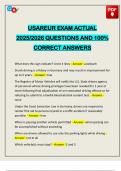 USAREUR EXAM ACTUAL 2025&sol;2026 QUESTIONS AND 100&percnt; CORRECT ANSWERS