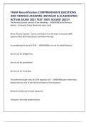 TASER Recertification COMPREHENSIVE QUESTIONS AND VERIFIED ANSWERS &lpar;DETAILED & ELABORATED&rpar; ACTUAL EXAM 2025 TEST 100&percnt; SOLVED 2025&excl;&excl;