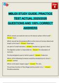 MBLEX STUDY GUIDE&colon; PRACTICE TEST ACTUAL 2025&sol;2026 QUESTIONS AND 100&percnt; CORRECT ANSWERS