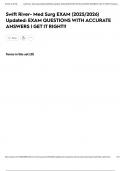 Swift River- Med Surg EXAM &lpar;2025&sol;2026&rpar; Updated&colon; EXAM QUESTIONS WITH ACCURATE ANSWERS &vert; GET IT RIGHT&excl;&excl;