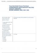 Exam &lpar;elaborations&rpar; Texas Real Estate Finance 