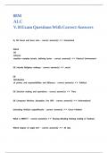 88M ALC V&period; B Exam Questions With Correct Answers&period;
