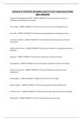 ASSOCIATE CERTIFIED ENTOMOLOGISTS STUDY EXAM QUESTIONS AND ANSWERS