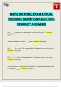 MATH 100 FINAL EXAM ACTUAL 2025&sol;2026 QUESTIONS AND 100&percnt; CORRECT ANSWERS