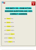 UVIC MATH 100 &ndash; EXAM ACTUAL 2025&sol;2026 QUESTIONS AND 100&percnt; CORRECT ANSWERS