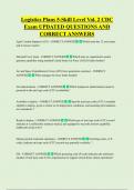 Logistics Plans 5-Skill Level Vol&period; 2 CDC  Exam UPDATED QUESTIONS AND  CORRECT ANSWERS