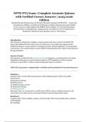 NPTE-PTA Exam 2025&sol;2026 &ndash; Complete Accurate Quizzes with Verified Correct Answers &vert; Musculoskeletal&comma; Neuromuscular&comma; Cardiopulmonary&comma; Integumentary & Core PTA Competencies