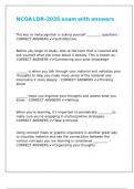 NCOA LDR-203S exam with answers