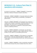 NCOA DLC 2&period;0 - Culture Test &lpar;Test 2&rpar; questions with answers