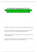 Is-700&period;B An Introduction To The National Incident Management System Exam With Correct solutions