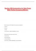 Section 609 Automotive Ac Quiz Exam With Perfect Answers