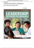 TEST BANK Leadership and Nursing Care Management &lpar;7TH&rpar; by Diane Huber&semi; M&period; Lindell Joseph&vert; Chapter 1-26&comma; Newest Update 2025
