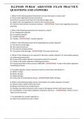 ILLINOIS PUBLIC ADJUSTER EXAM PRACTICE QUESTIONS AND ANSWERS