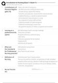 Introduction to Nursing &lpar;Quiz 1 &sol; Exam 1&rpar;