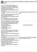 Capstone Nursing Care of Children&lowbar;Maternal Newborn Assessment REAL EXAM