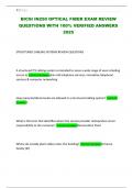 BICSI IN250 OPTICAL FIBER EXAM REVIEW QUESTIONS WITH 100&percnt; VERIFIED ANSWERS 2025