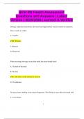 HESI RN Health Assessment Questions and Answers &vert; Latest Version &vert; 2025&sol;2026 &vert; Correct & Verified
