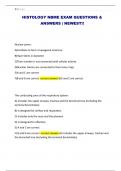HISTOLOGY NBME EXAM QUESTIONS & ANSWERS &vert; NEWEST&excl;&excl;