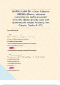 NUR504 &sol; NUR 504 - Exam 2 &lpar;Newest 2025&sol;2026 Update&rpar; advanced comprehensive health assessment across the lifespan &vert; Study Guide with Questions and Verified Answers &vert; 100&percnt; Correct &vert; Graded A - STU