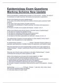 Epidemiology Exam Questions Marking Scheme New Update