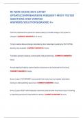 RC NERC EXAM&vert; 2025 LATEST UPDATE&vert;COMPREHENSIVE FREQUENT MOST-TESTED QUESTIONS AND VERIFIED ANSWERS&sol;SOLUTIONS&vert;GRADED A&plus;