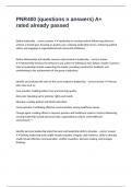 PNR400 &lpar;questions n answers&rpar; A&plus; rated already passed