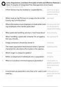 Laws&comma; Regulations&comma; and Basic Principles of Safe and Effective Pesticide Use Basic Principles of Integrated Pest Management &lpar;Core Exam&rpar;