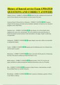 History of funeral service Exam UPDATED  QUESTIONS AND CORRECT ANSWERS