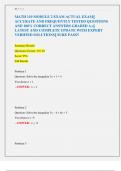 MATH 110 MODULE 2 EXAM ACTUAL EXAM&vert;&vert;  ACCURATE AND FREQUENTLY TESTED QUESTIONS  AND 100&percnt; CORRECT ANSWERS GRADED A&plus;&vert;&vert;  LATEST AND COMPLETE UPDATE WITH EXPERT  VERIFIED SOLUTIONS&vert;&vert; SURE PASS&excl;&excl; 