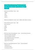 Intuit Bookkeeping Professional Certificate Exam Questions Fully Solved&period;