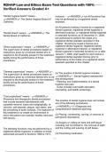 RDHAP Law and Ethics Exam Test Questions with 100&percnt; Verified Answers Graded A&plus;