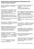 45 Hour Post License Florida Exam Test Questions with Verified Answers Graded A&plus;