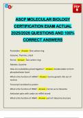 PACKAGE DEAL&colon;&colon;&colon; ASCP MOLECULAR BIOLOGY &lpar;MB&rpar; EXAMS 2025&sol;2026 Q&A 100&percnt; PASS