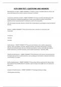 HLTH 3000 TEST 1 QUESTIONS AND ANSWERS