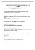 HOST CERTIFICATE TEST PREP EXAM QUESTIONS AND ANSWERS
